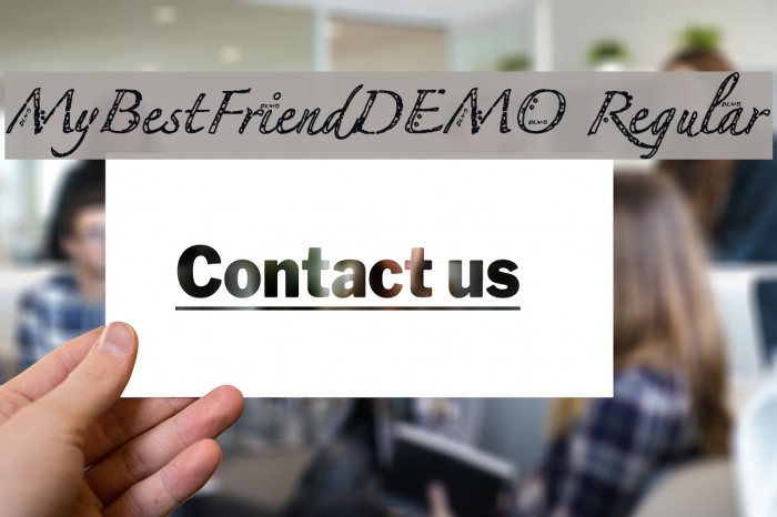 MyBestFriendDEMO Regular Font examples