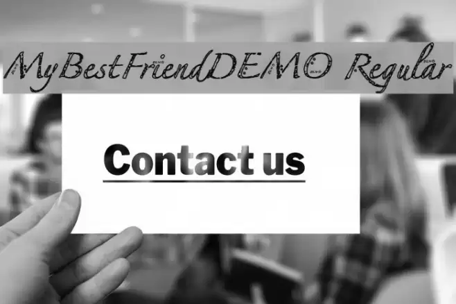 MyBestFriendDEMO Regular Шрифта examples