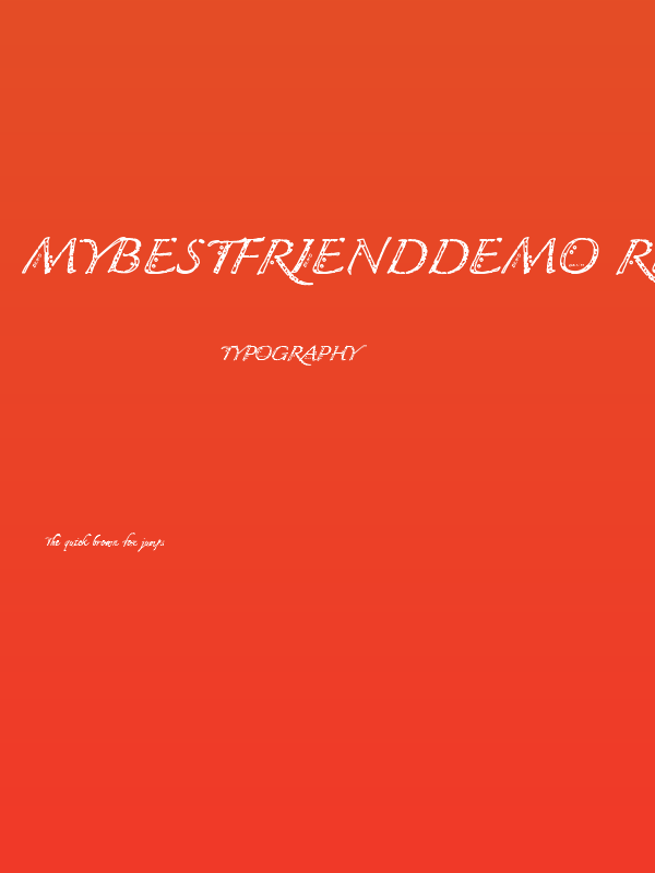 MyBestFriendDEMO Regular Poster