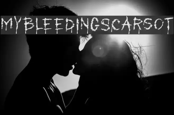 MyBleedingScarsOT Font examples