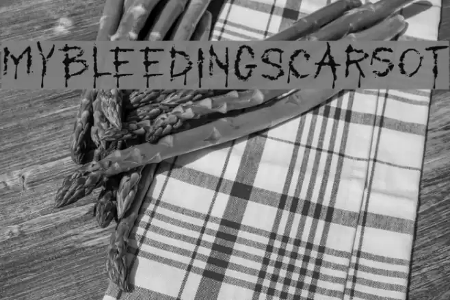 MyBleedingScarsOT Font examples