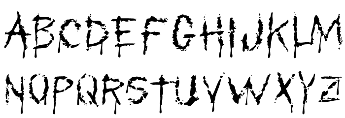 MyBleedingScarsOT Font LOWERCASE