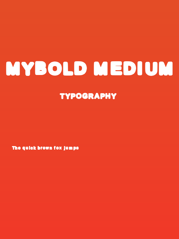 MyBold Medium Poster