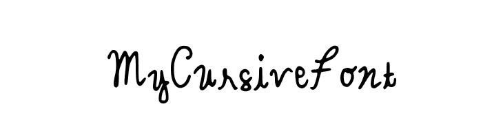 MyCursiveFont  Free Fonts Download