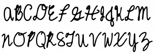 MyCursiveFont Fonte MAIÚSCULAS