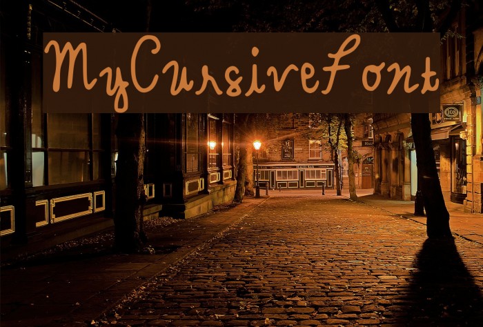 MyCursiveFont Font examples