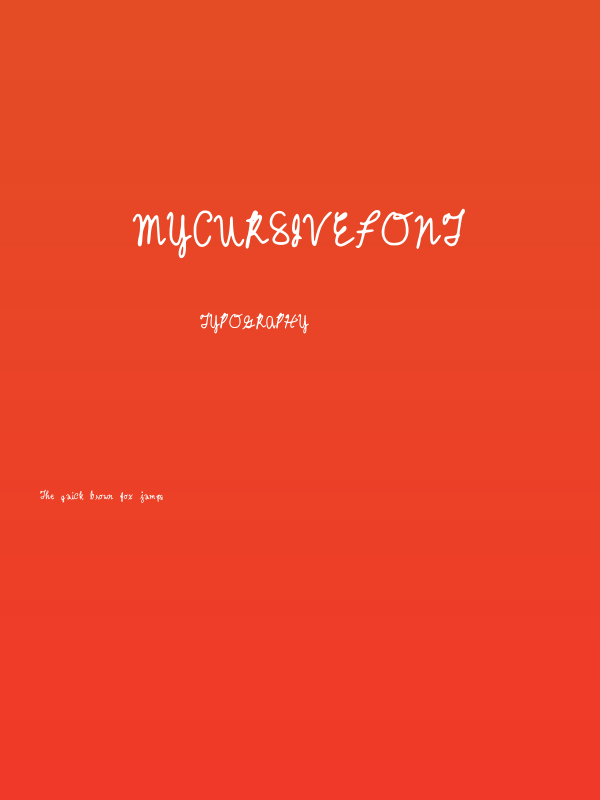 MyCursiveFont Poster