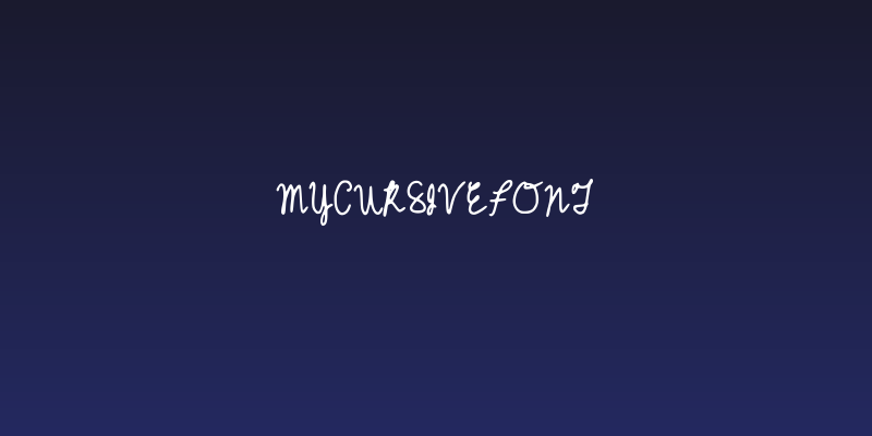 MyCursiveFont Social Header