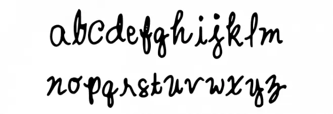 MyCursiveFont Шрифта строчной