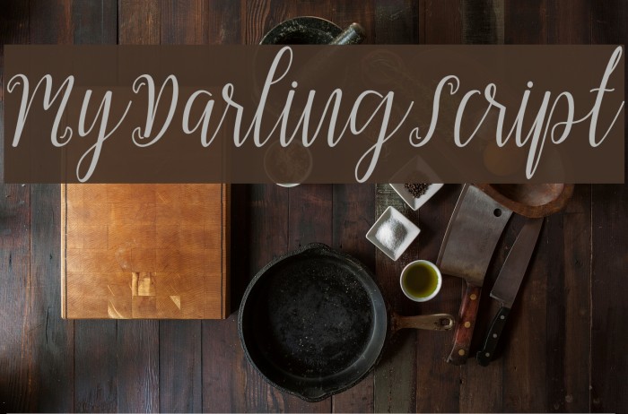 MyDarlingScript Font examples