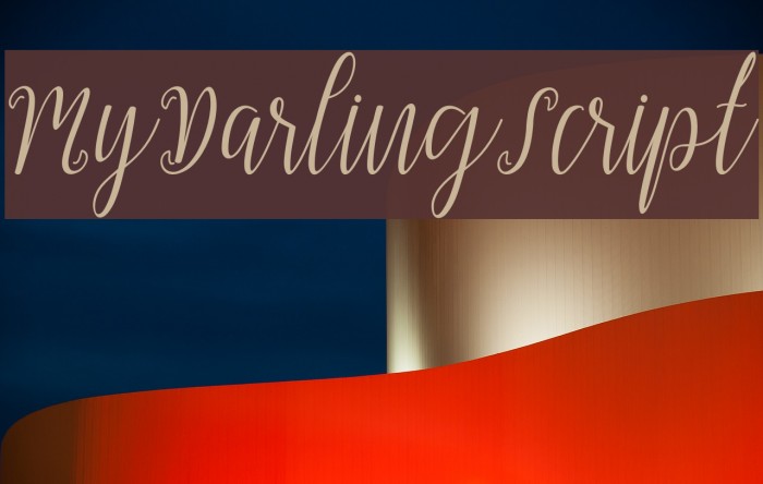 MyDarlingScript Font examples