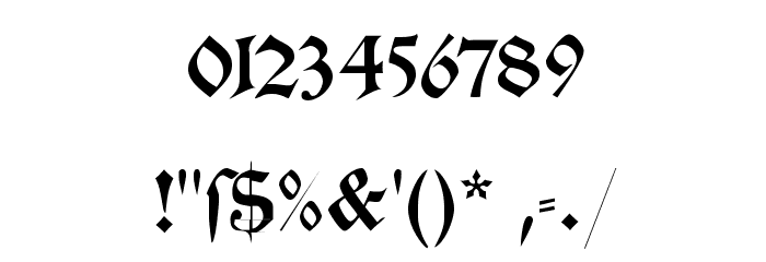 MyElectronicSchwabach Font OTHER CHARS