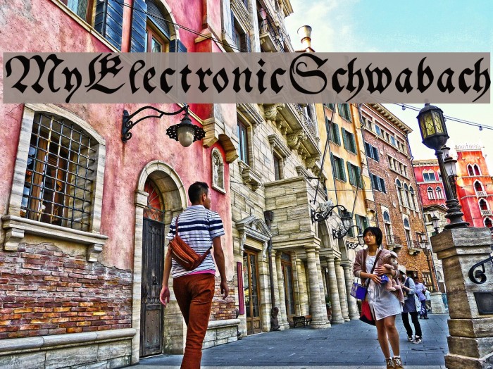 MyElectronicSchwabach Font examples