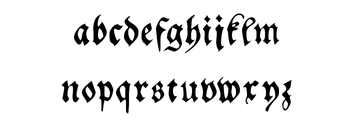 MyElectronicSchwabach Font LOWERCASE