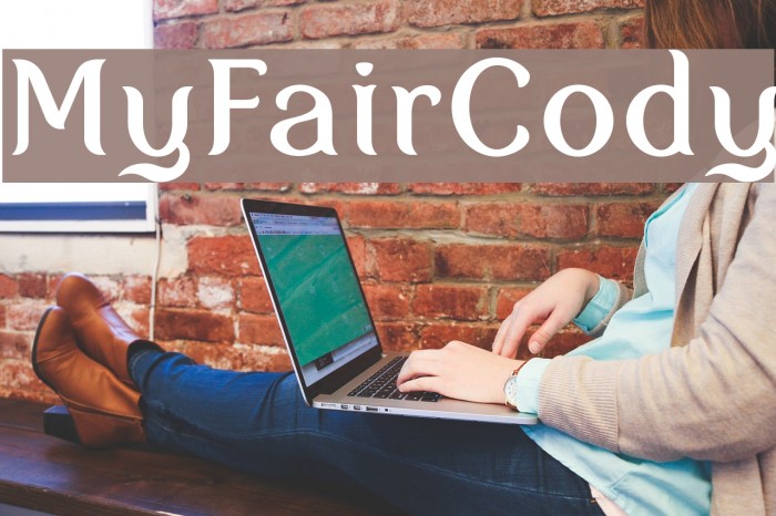 MyFairCody Font examples