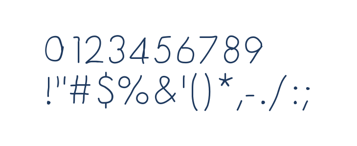 MyFirstFont Other Characters