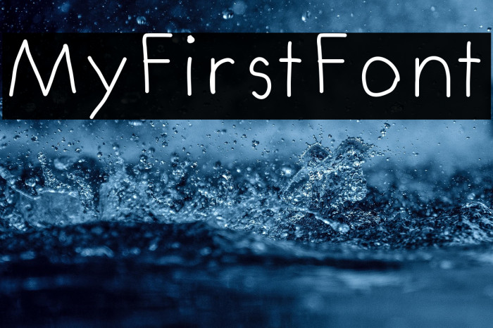 MyFirstFont Example 1