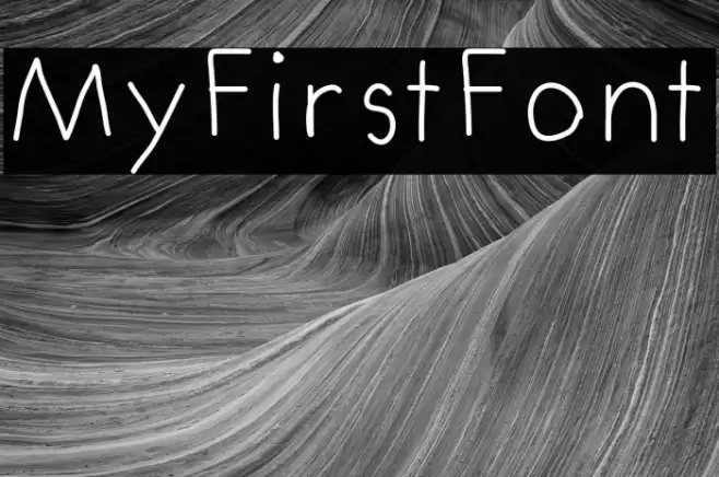 MyFirstFont Fonte examples