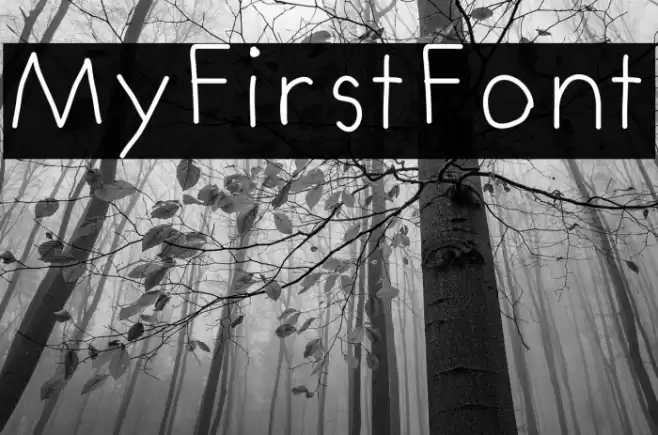 MyFirstFont Fonte examples