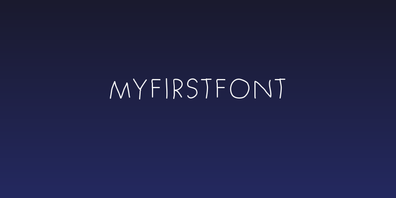 MyFirstFont Social Header