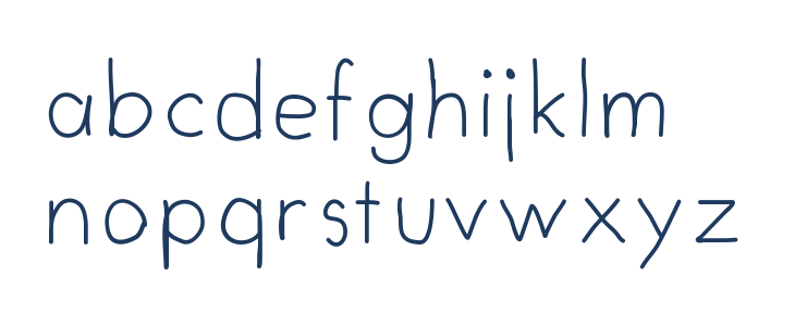 MyFirstFont Lowercase