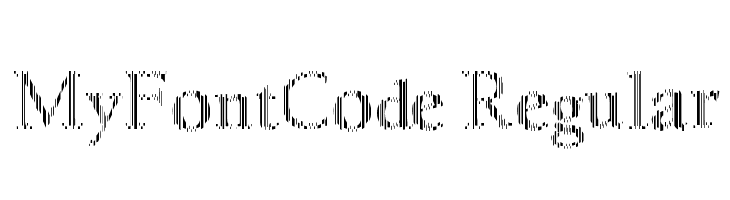 MyFontCode Regular Font