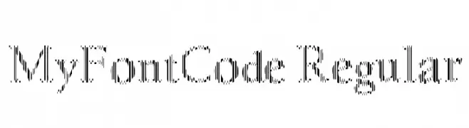 MyFontCode Regular  नि: शुल्क फ़ॉन्ट्स डाउनलोड