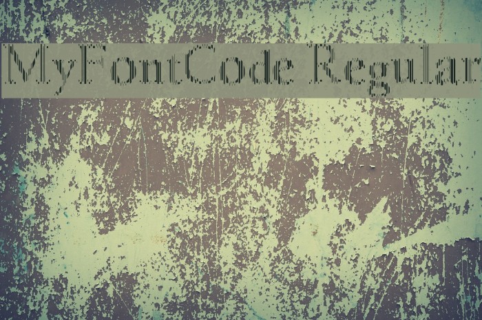MyFontCode Regular Font examples