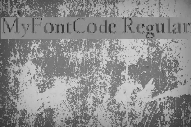 MyFontCode Regular Example 1