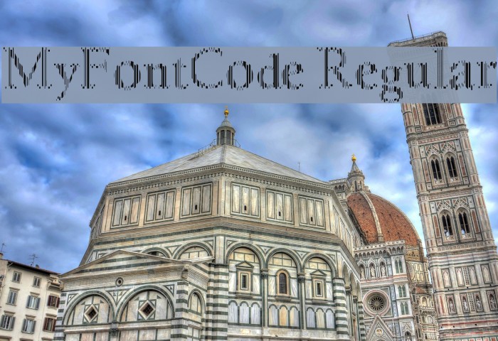 MyFontCode Regular Font examples