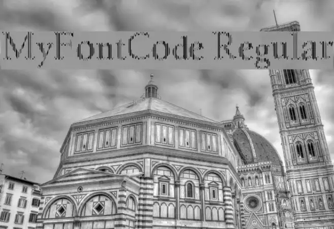 MyFontCode Regular Example 2