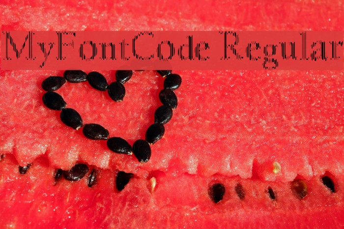 MyFontCode Regular Font examples