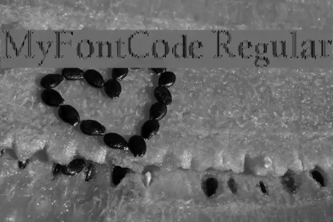 MyFontCode Regular Example 3