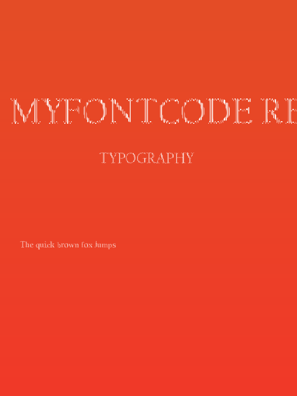 MyFontCode Regular Poster