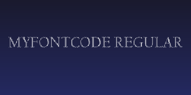 MyFontCode Regular Social Header