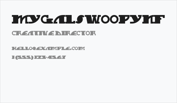 MyGalSwoopyNF Business Card