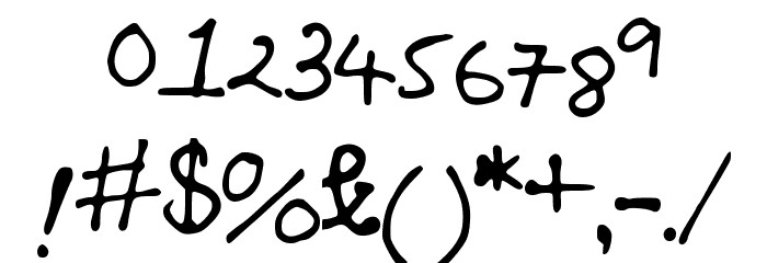MyHandwriting Font OTHER CHARS
