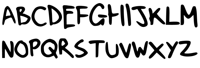 MyHandwritingSucks Caratteri MAIUSCOLE