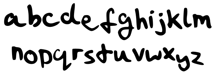 MyHandwritingSucks Caratteri MINUSCOLO