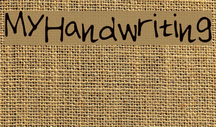MyHandwriting Font examples
