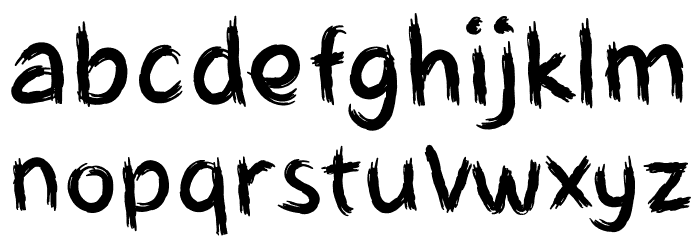 MyHardboardCutRegular Font LOWERCASE