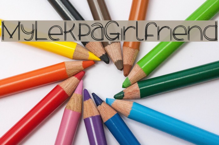 MyLekpaGirlfriend Font examples