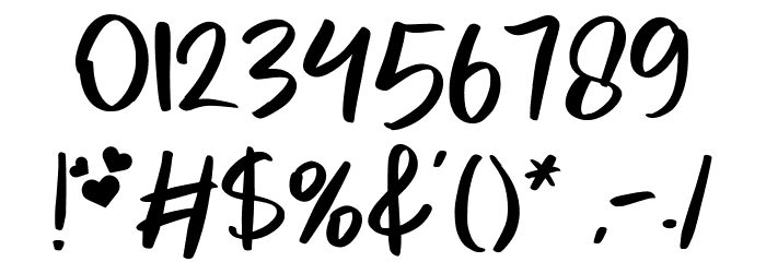 MyLove Font OTHER CHARS