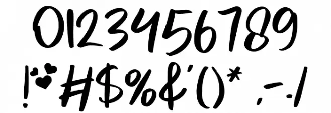 MyLove Font OTHER CHARS