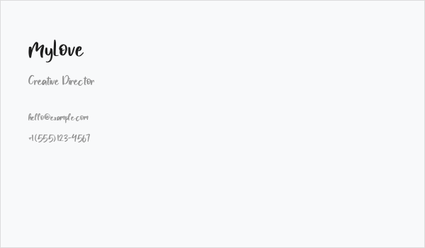 MyLove Business Card