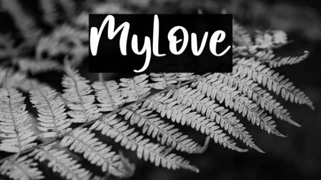 MyLove Font examples