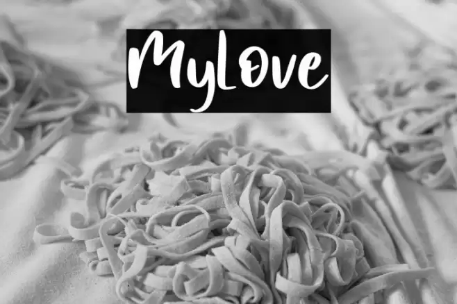 MyLove Font examples