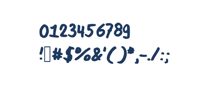 MyMessyHandwriting Other Characters