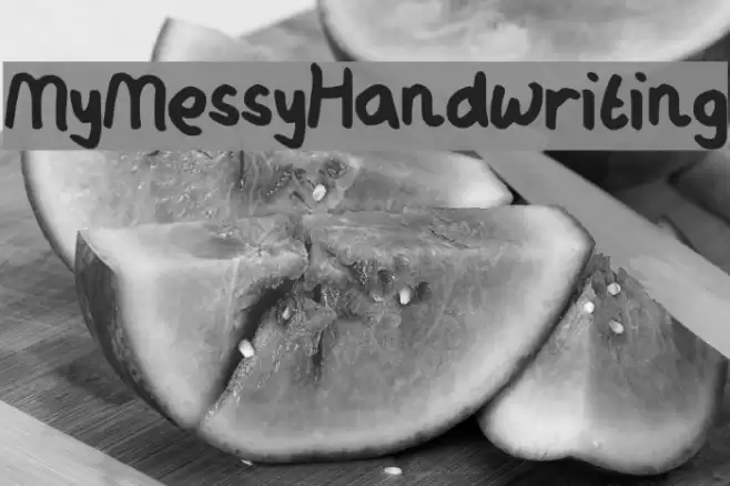 MyMessyHandwriting Font examples