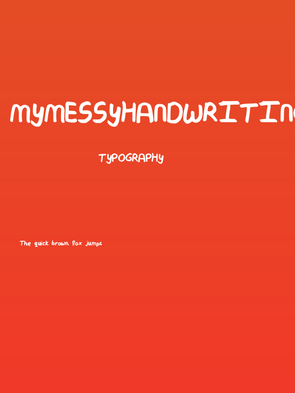 MyMessyHandwriting Poster
